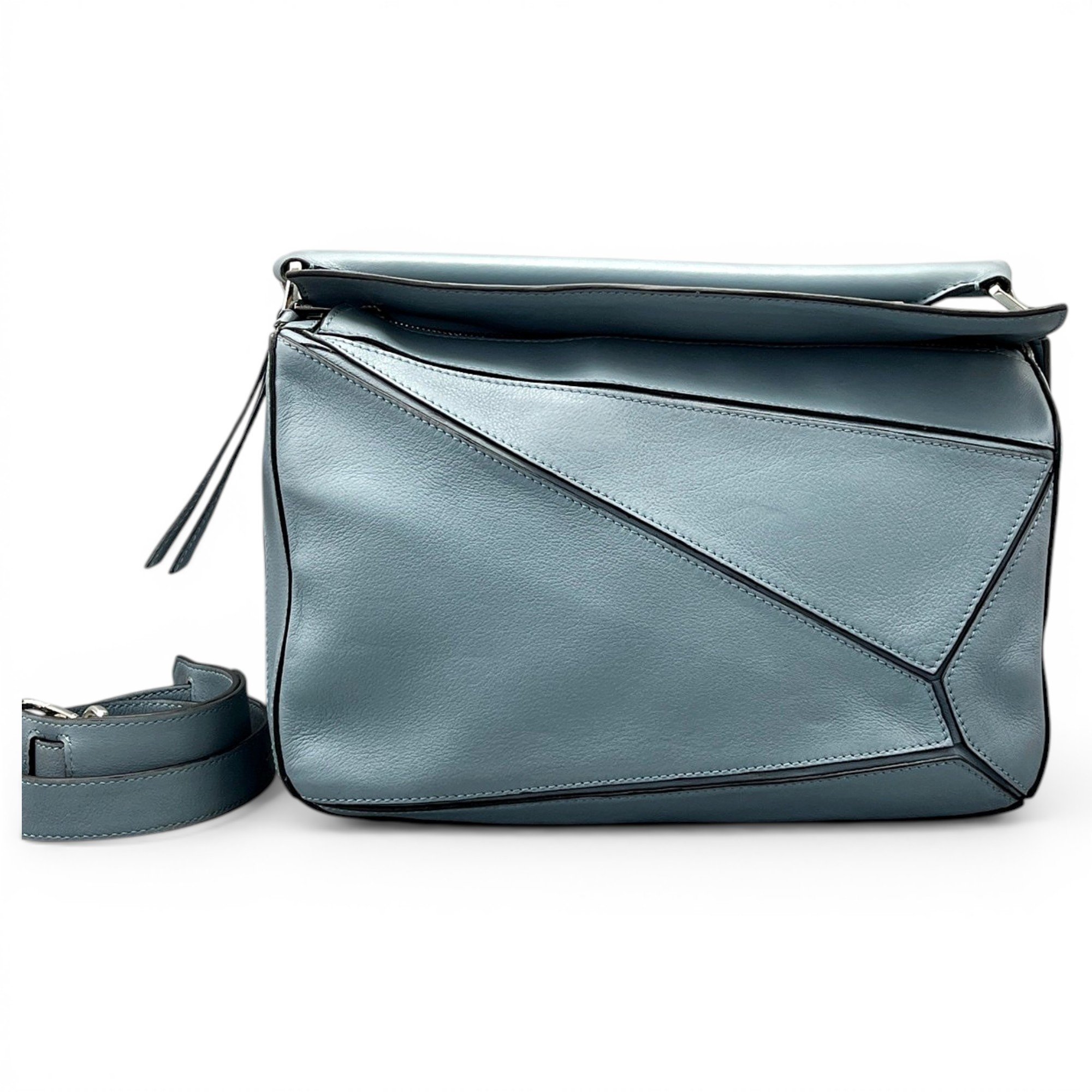 Puzzle leather handbag