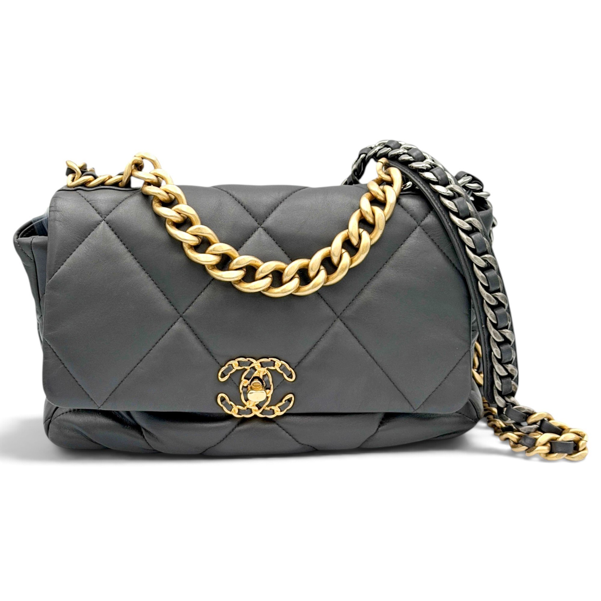 Chanel 19 pony-style calfskin handbag