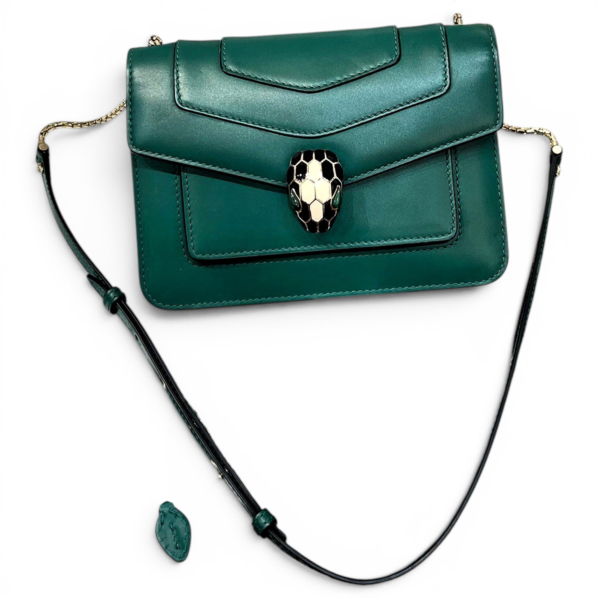Serpenti leather handbag