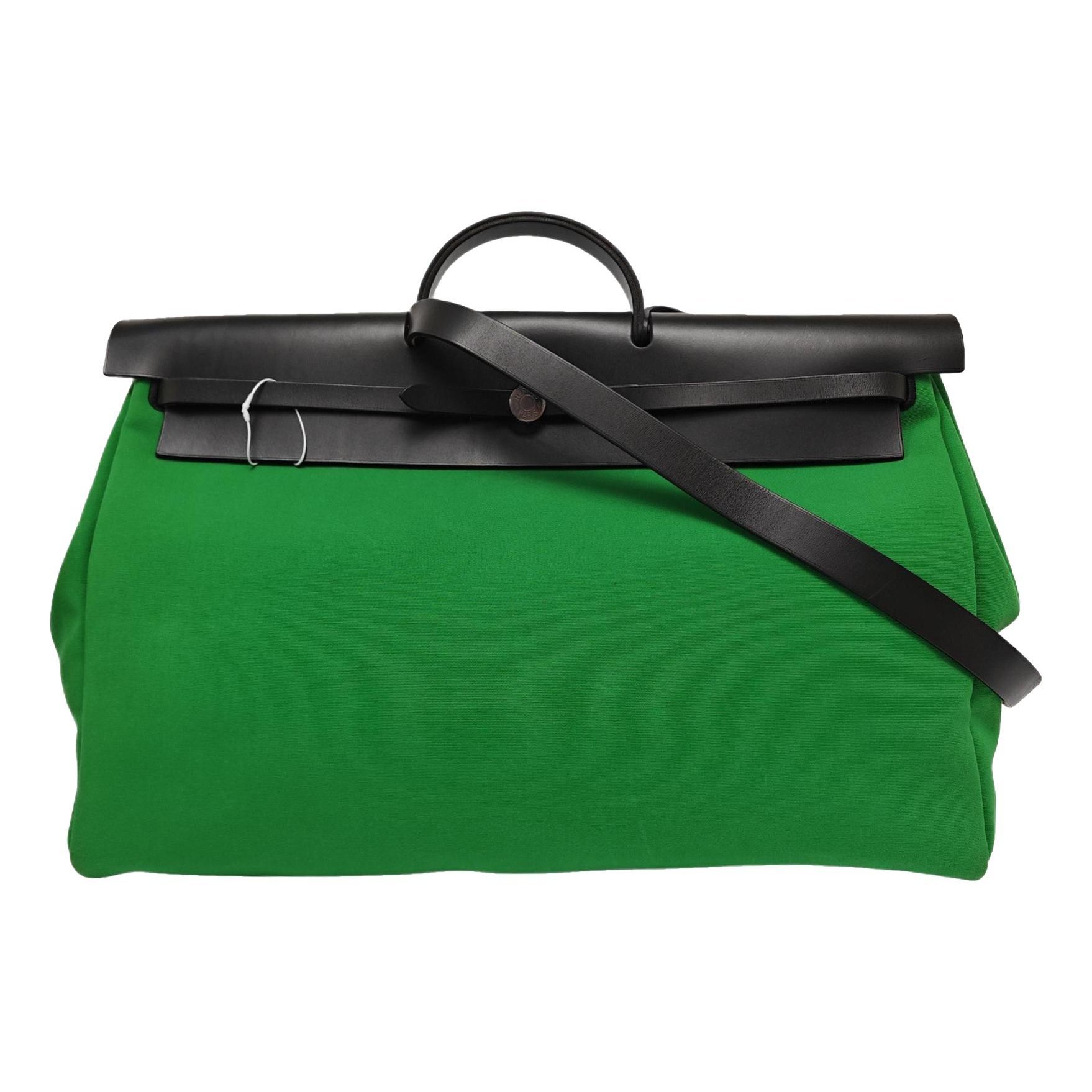 Hermes Herbag cloth handbag