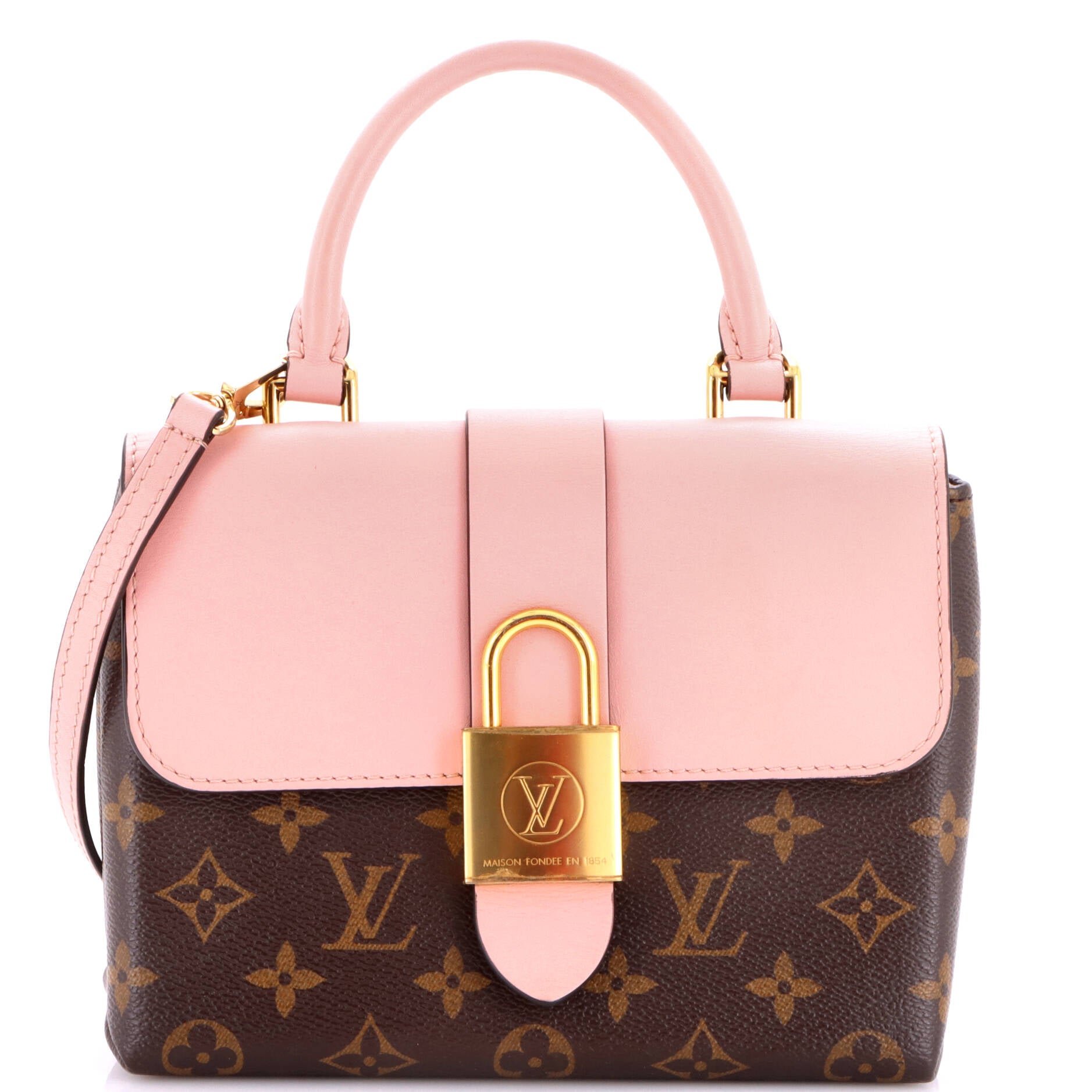 Locky Handbag Monogram Canvas with Leather BB