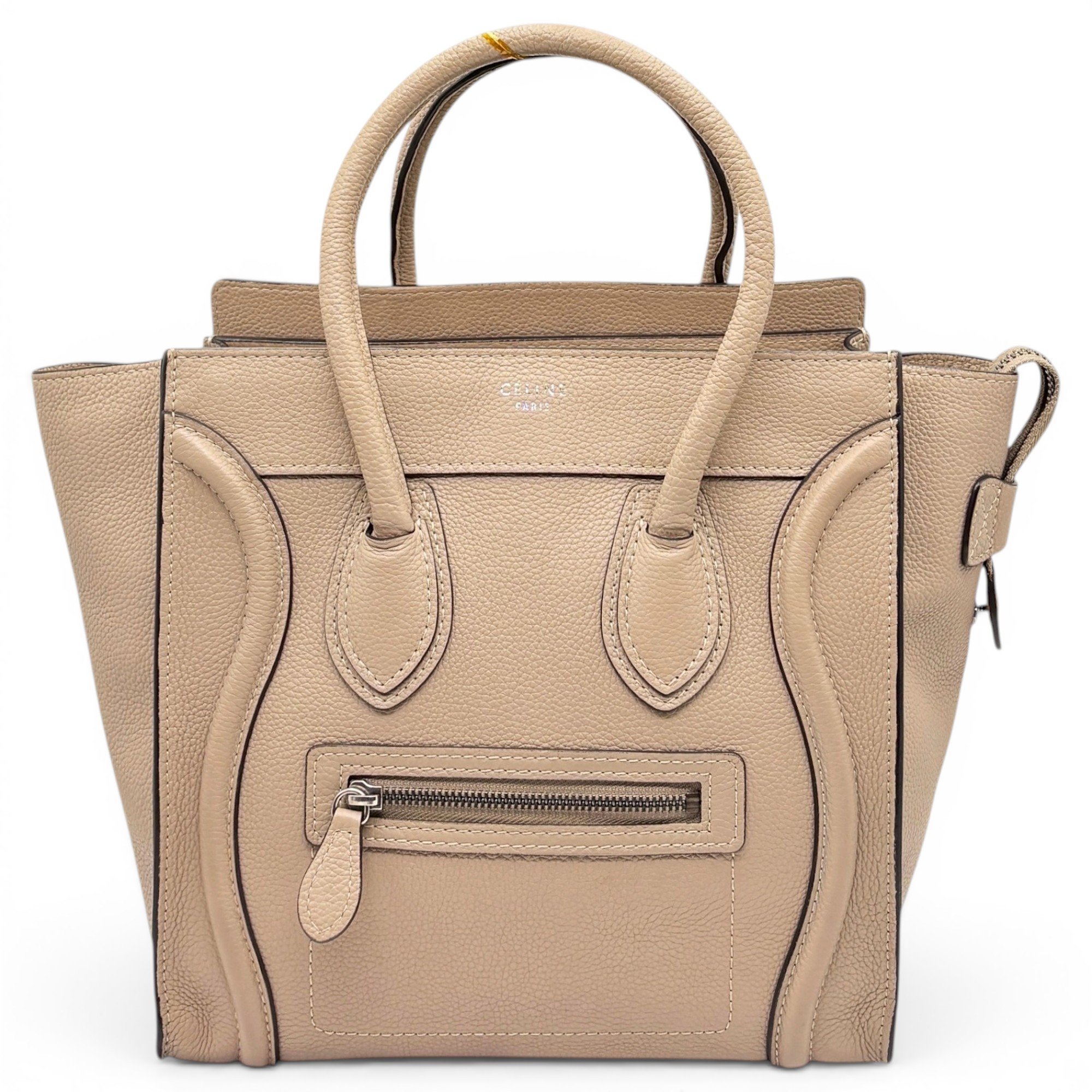 Luggage pony-style calfskin handbag