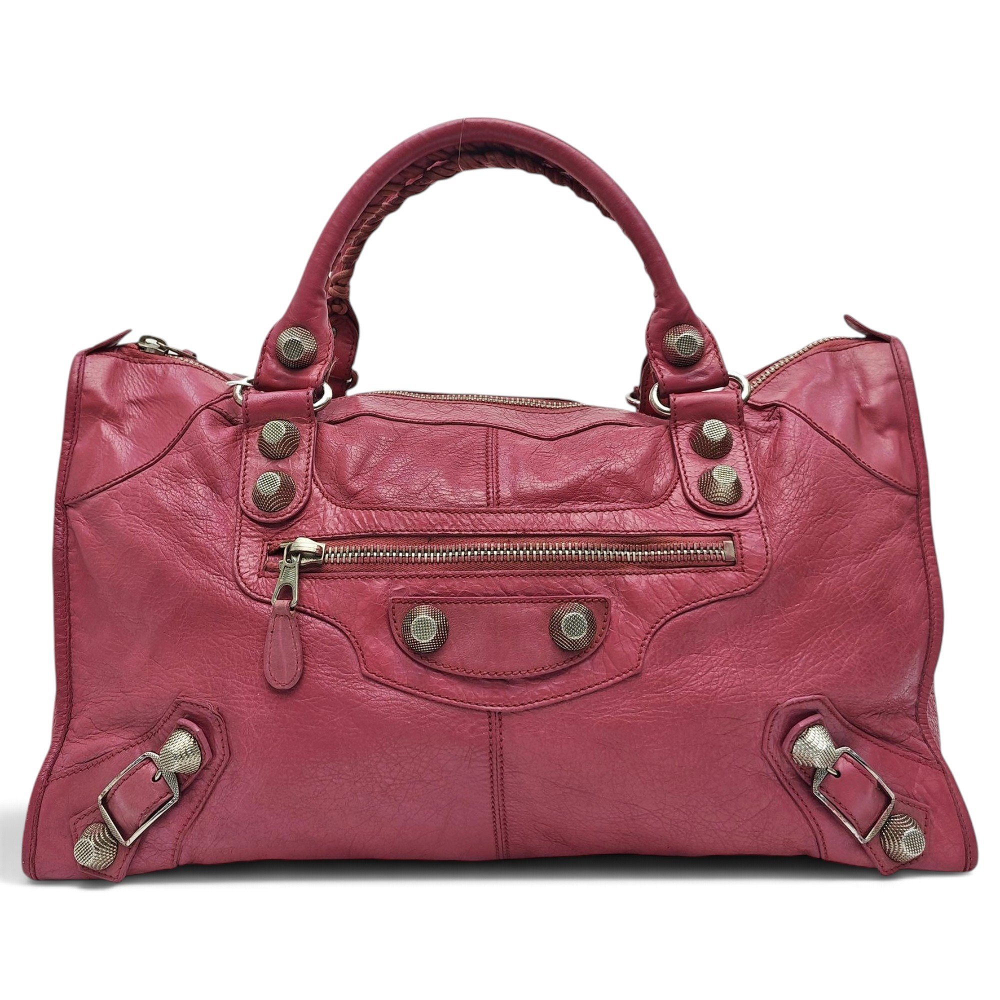 City leather handbag
