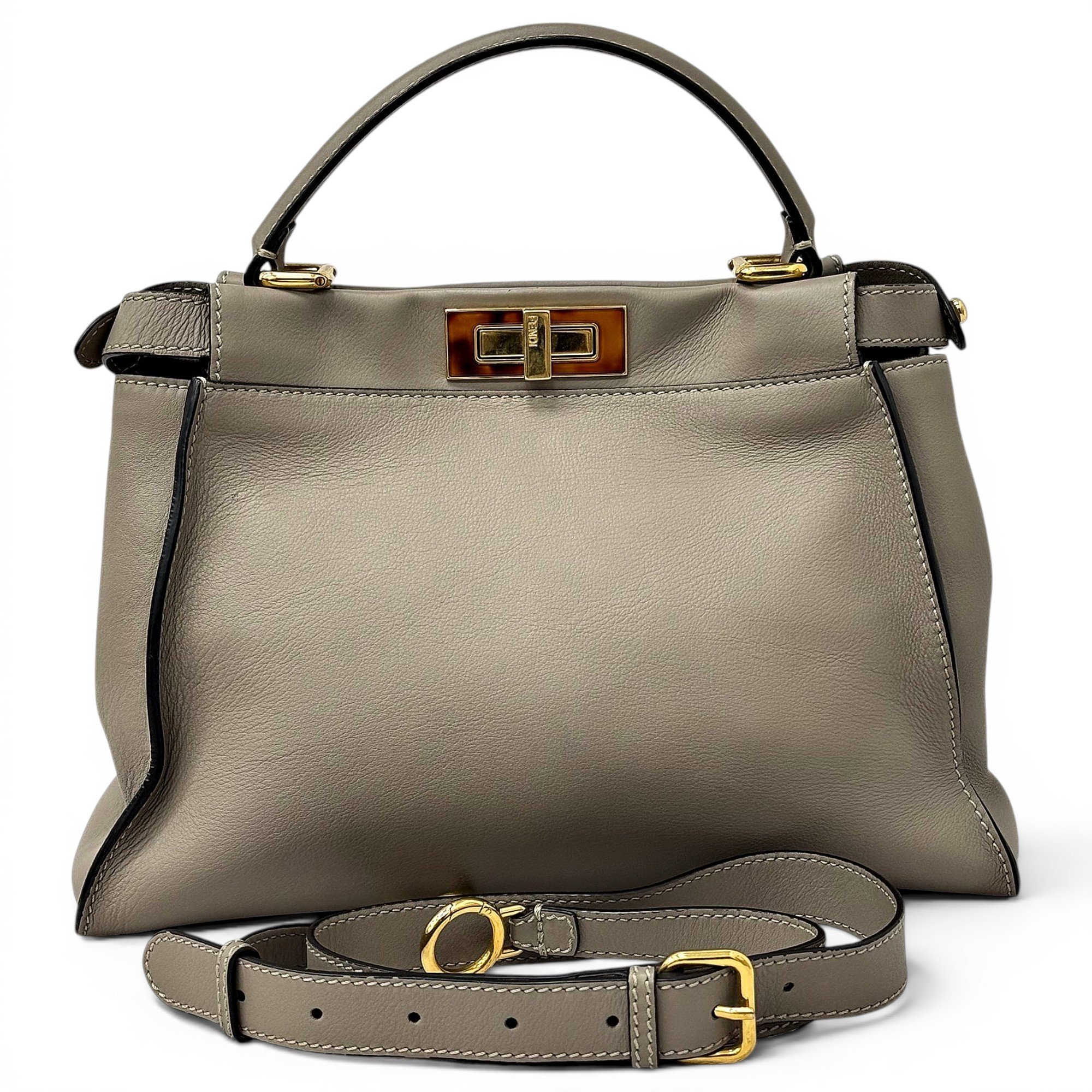 Peekaboo leather handbag