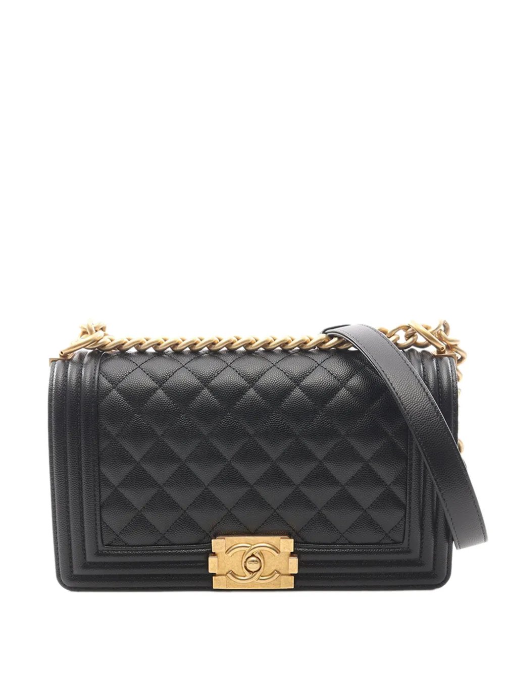 2021-2026 Old Medium Quilted Caviar Boy Flap crossbody bag