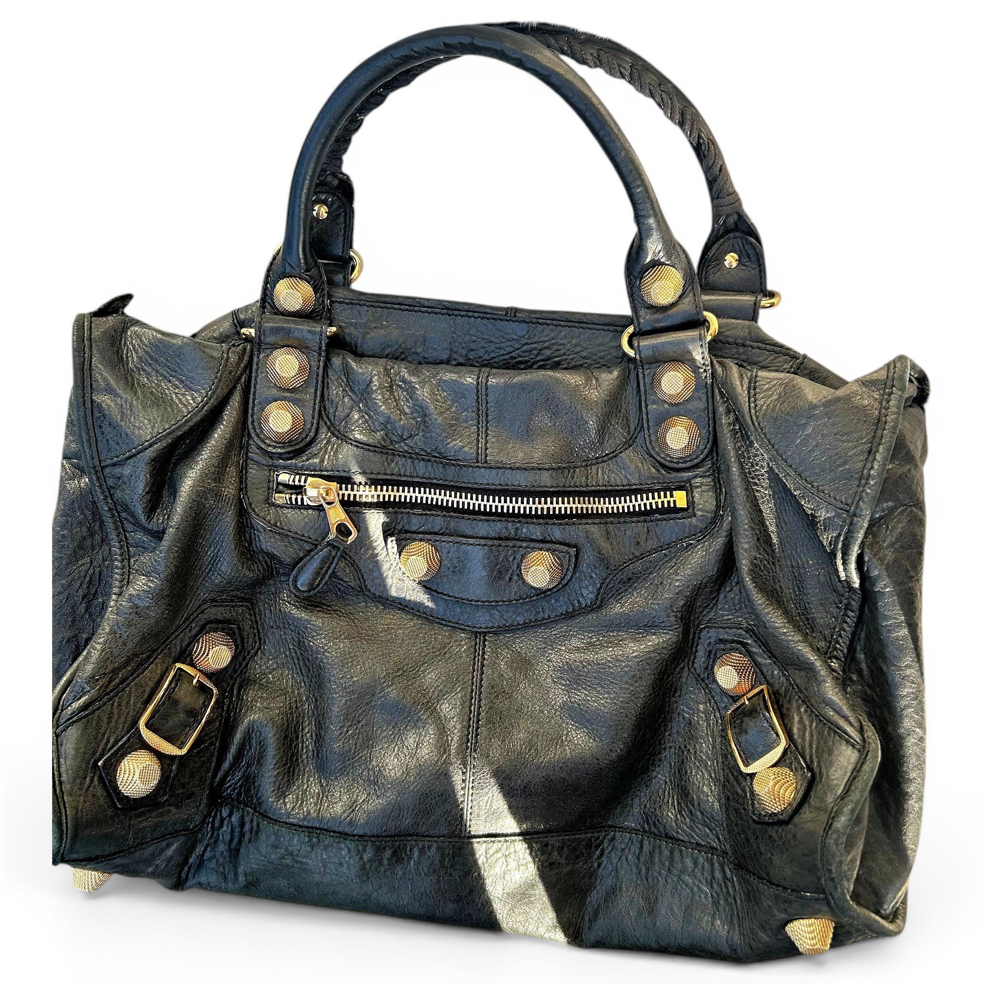 Work leather handbag