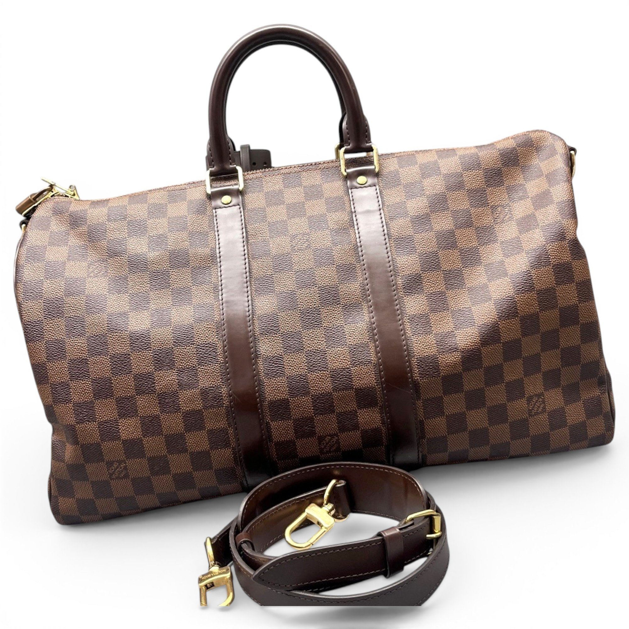 Keepall leather travel bag