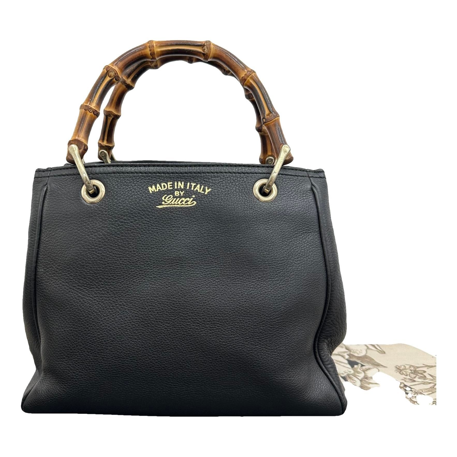 Bamboo leather handbag