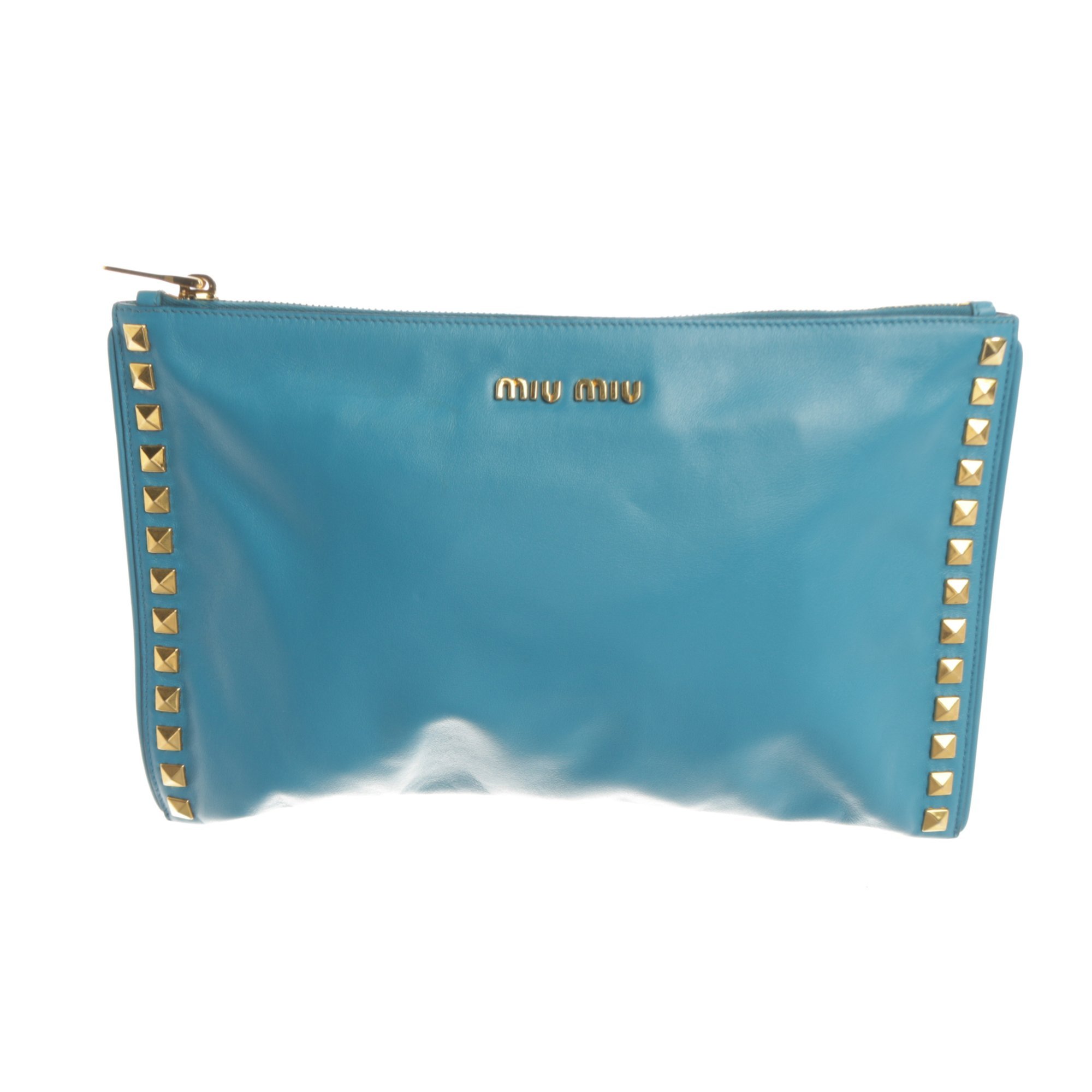 Leather clutch bag