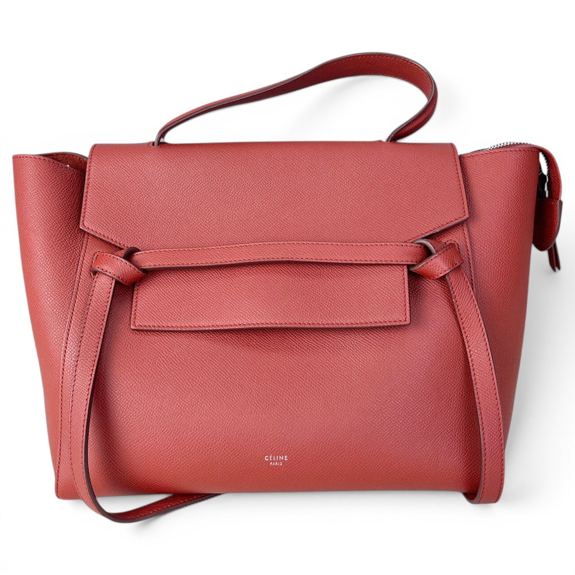 Belt leather handbag
