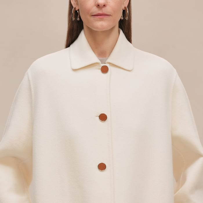 Blanc Naturel Cashmere Wrap Coat