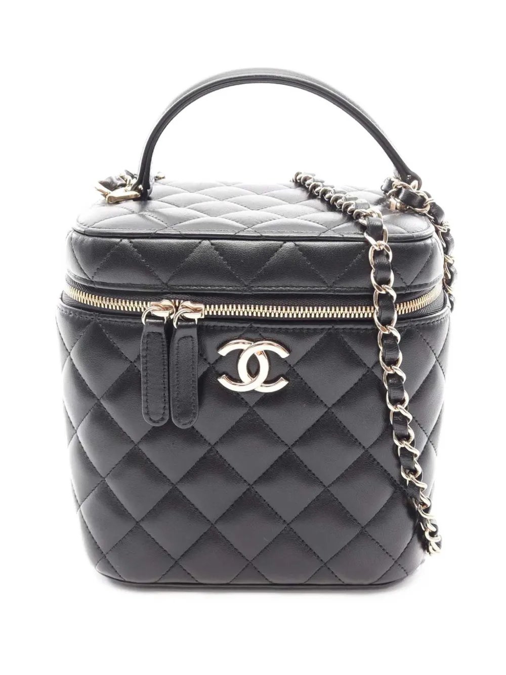 2021-2026 CC Quilted Lambskin Vanity Case satchel
