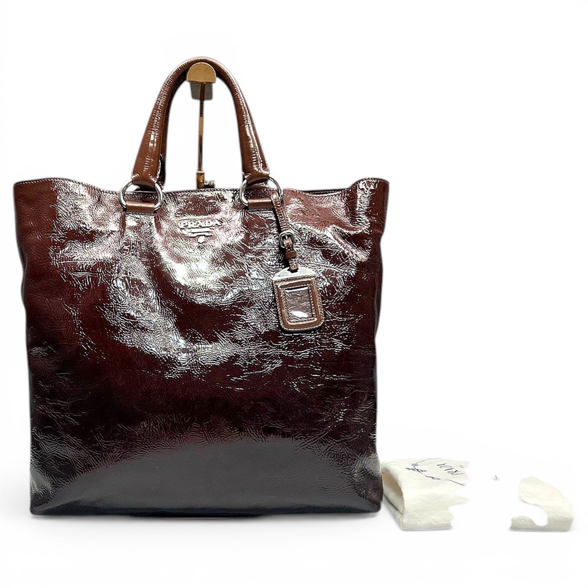 Patent leather tote