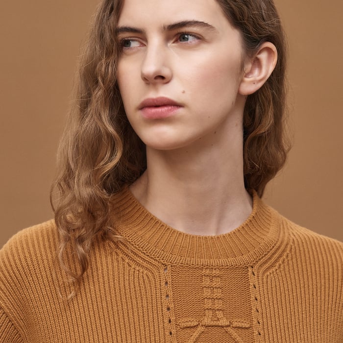 Marron Ocre Long-sleeve Sweater