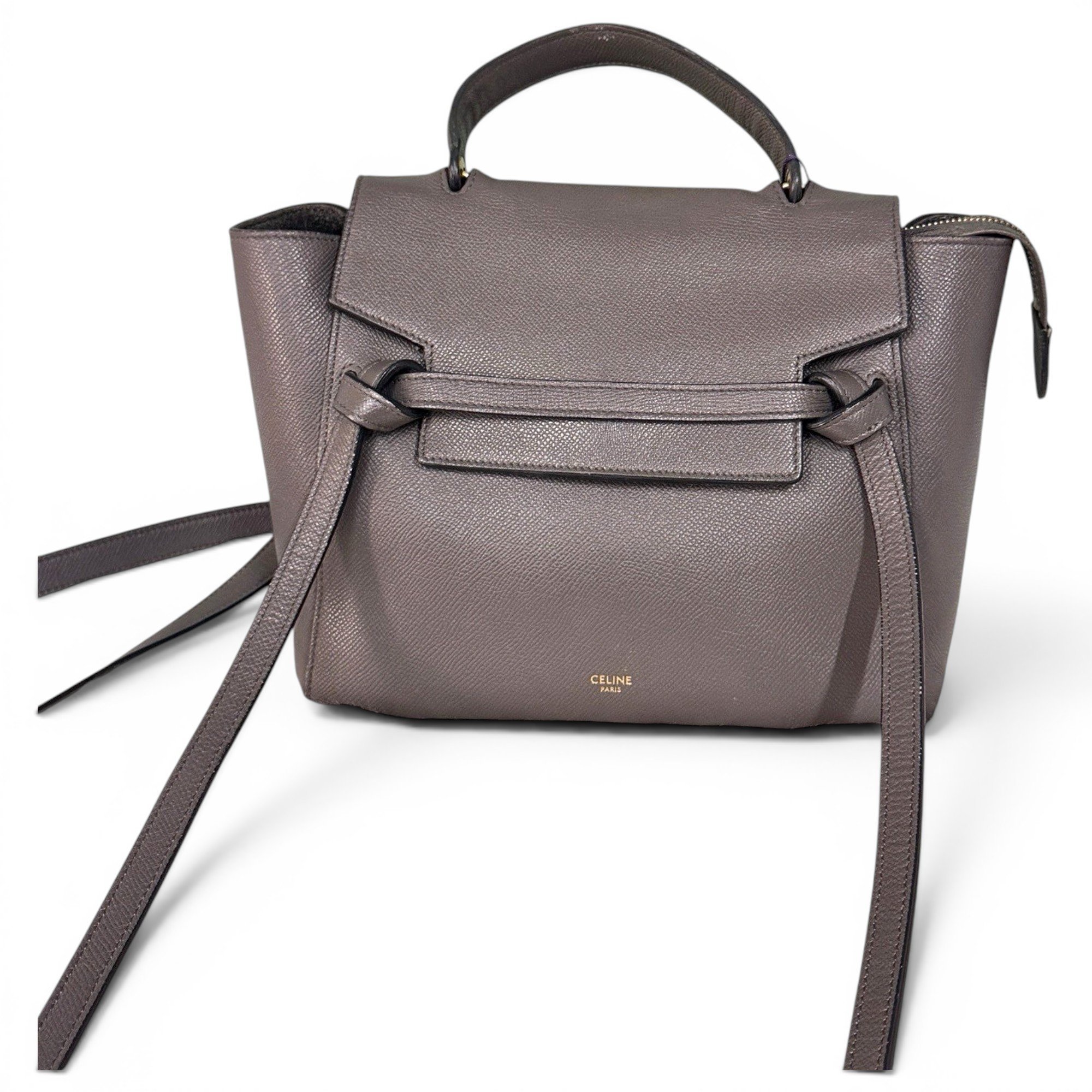 Belt leather handbag