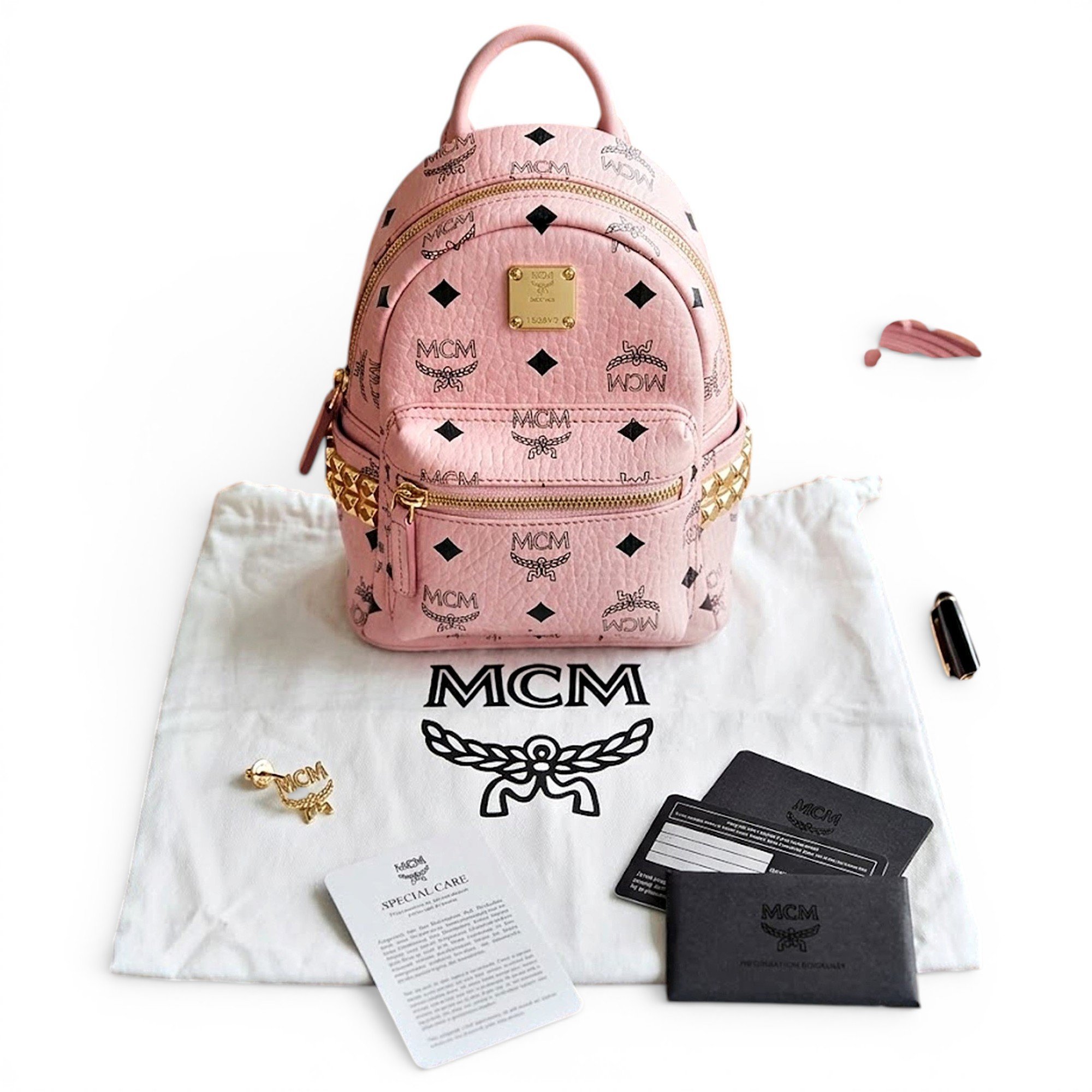 Leather backpack