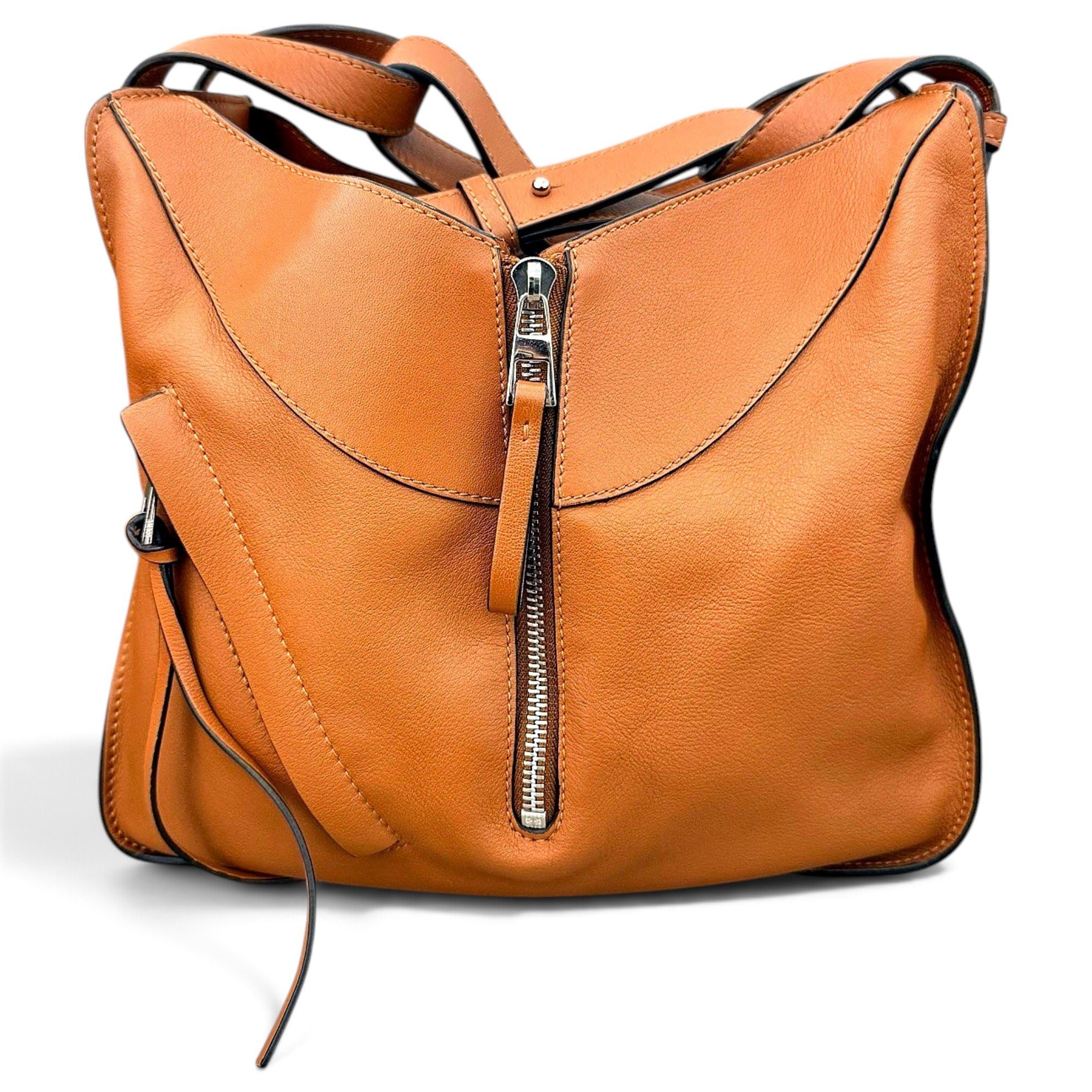 Hammock leather handbag