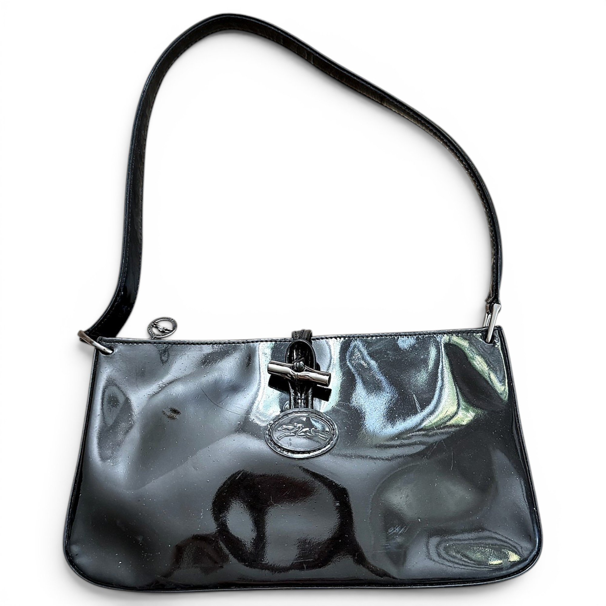 Roseau patent leather handbag