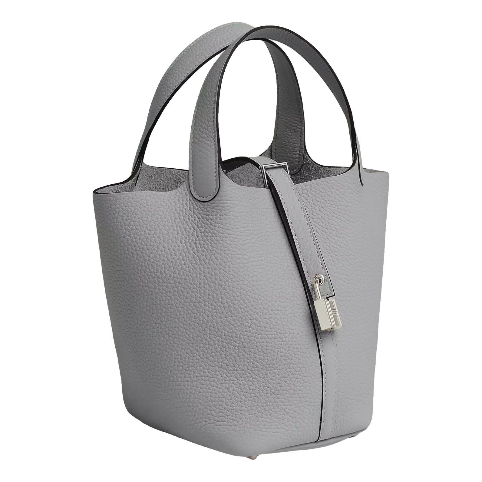 Picotin leather tote