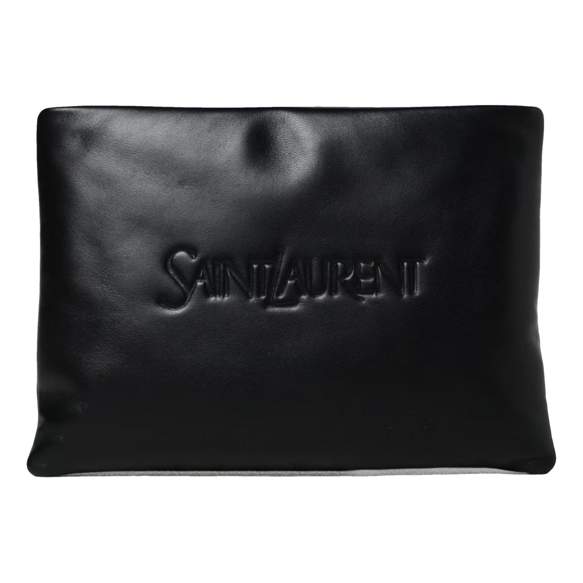 Leather clutch bag