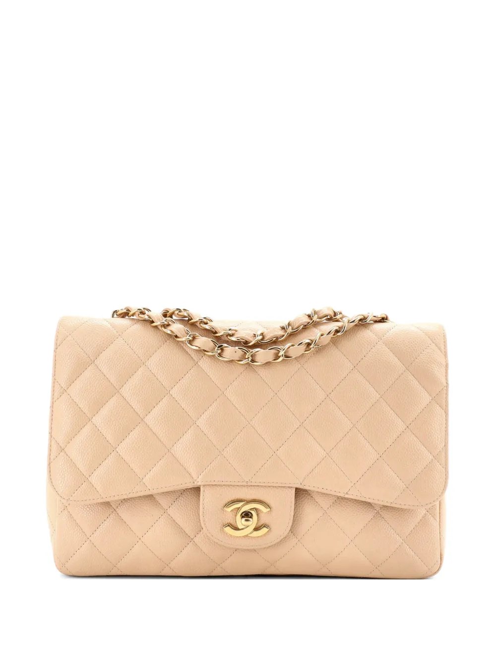 Classic Single Flap Bag Quilted Caviar Jumbo shoulder bag