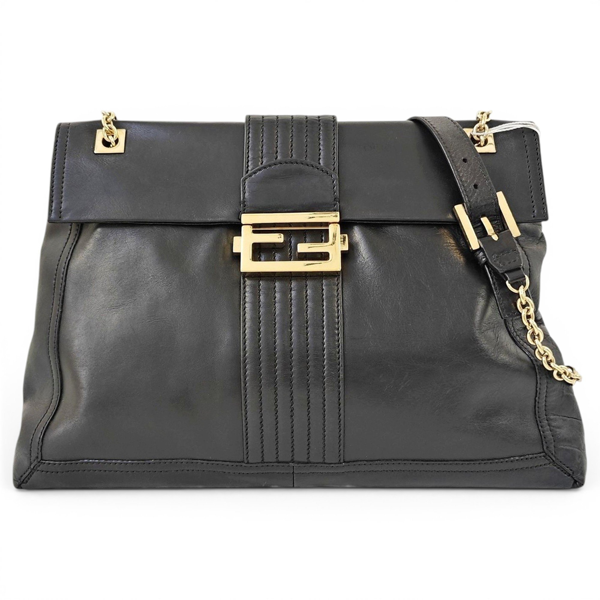 Baguette leather handbag