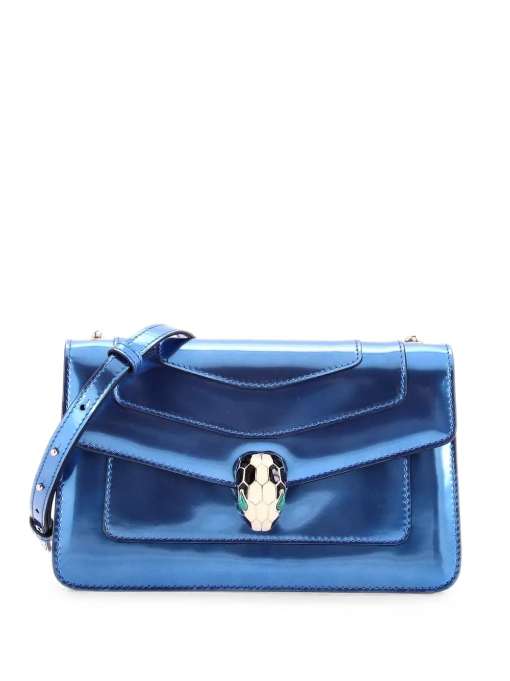 Serpenti Forever Metallic Leather Small shoulder bag