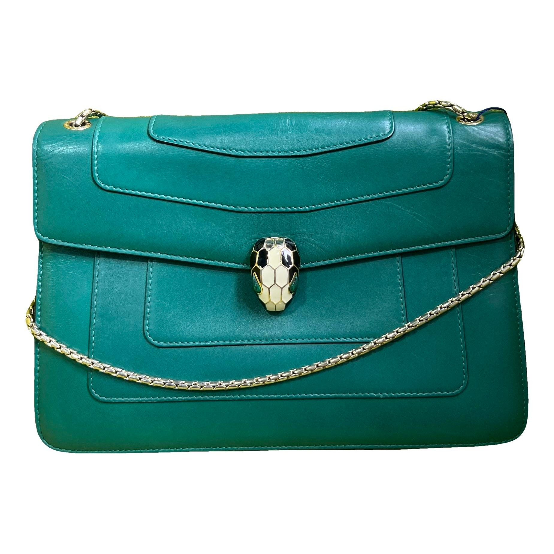 Serpenti leather handbag
