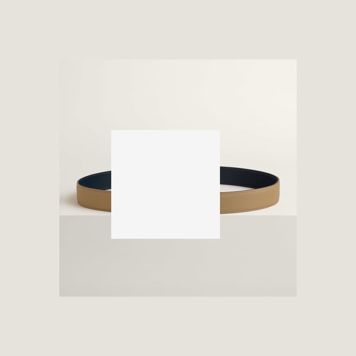 H Belt Buckle & Reversible Leather Strap 32 MM