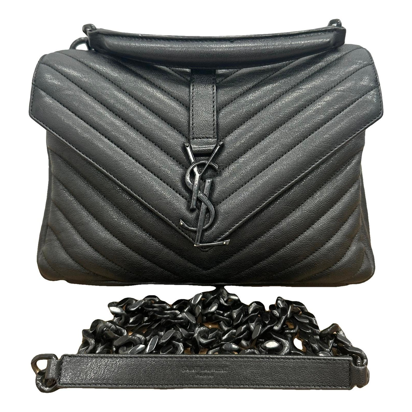 Collége monogramme leather handbag