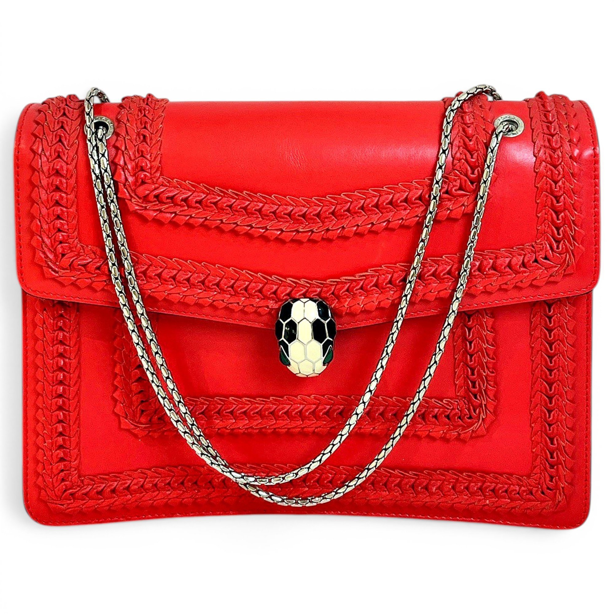 Serpenti leather handbag