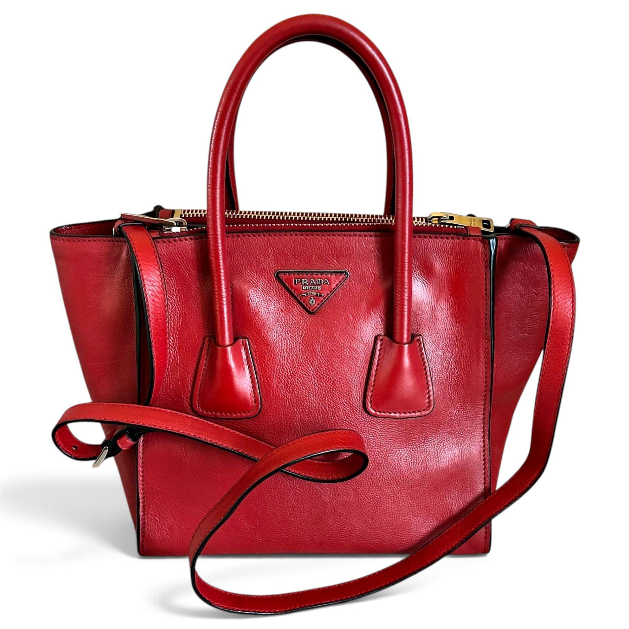 Double leather tote