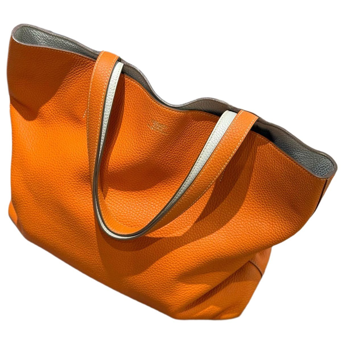 Double sens leather tote