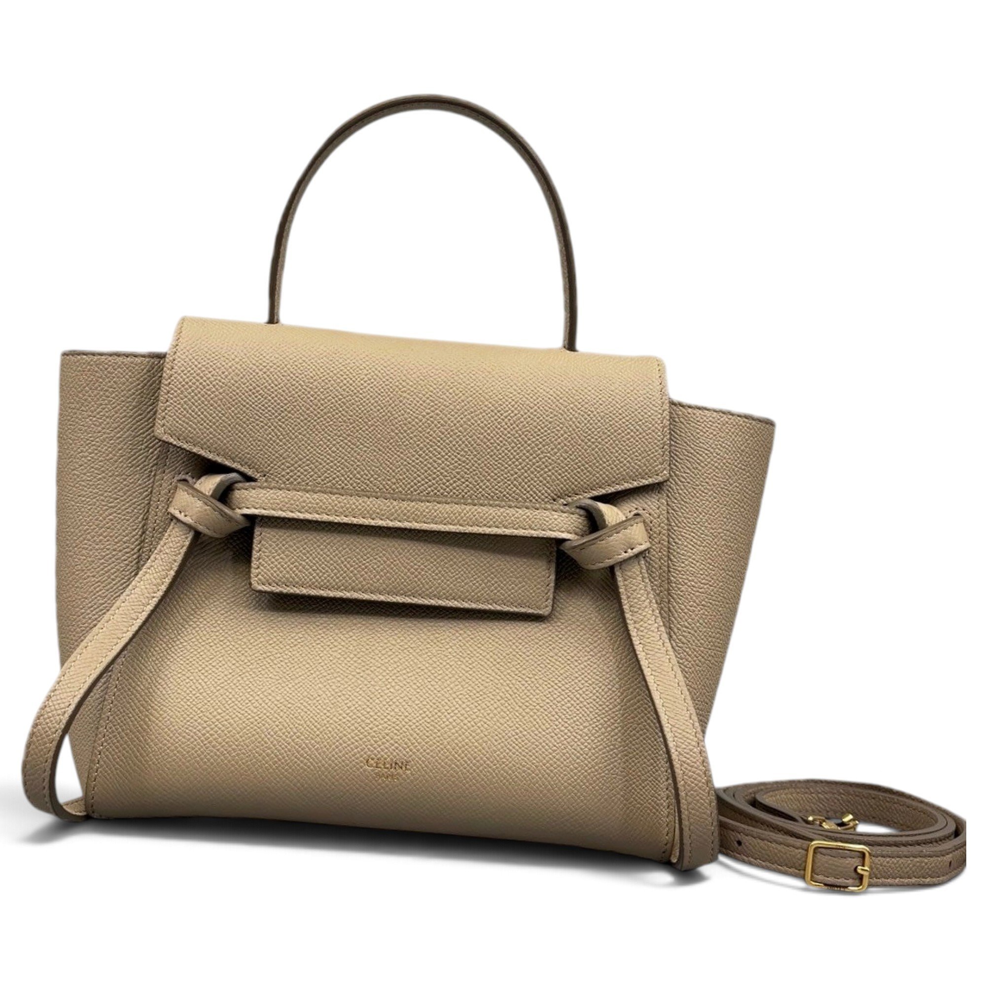 Belt leather handbag