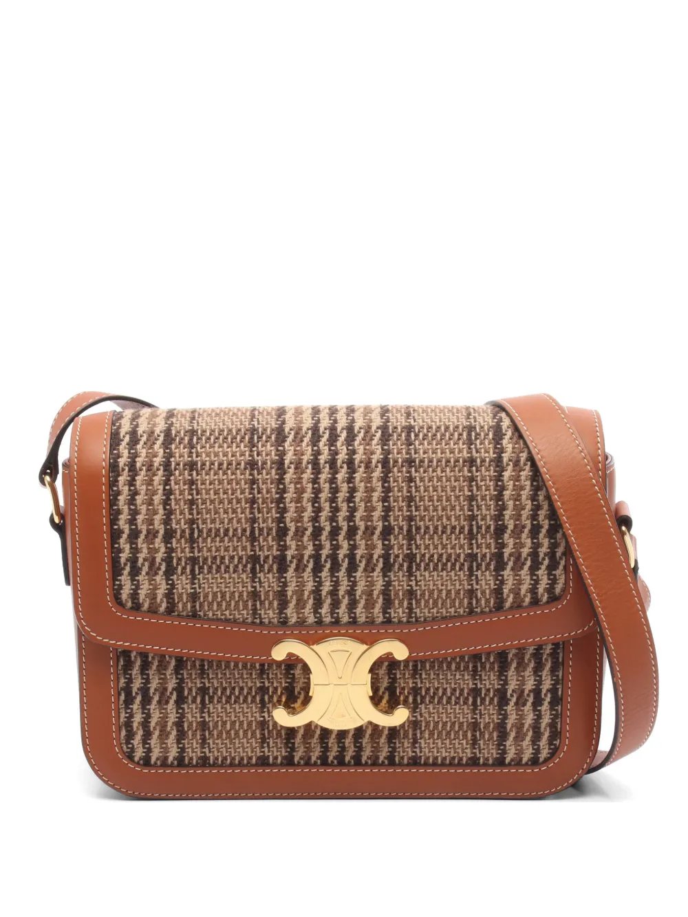 2010s Triomphe tweed shoulder bag