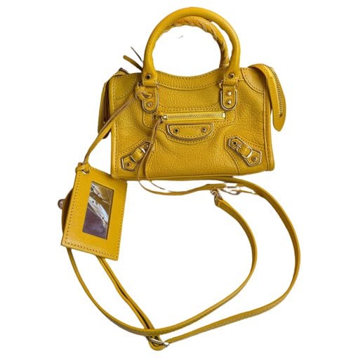 City leather handbag