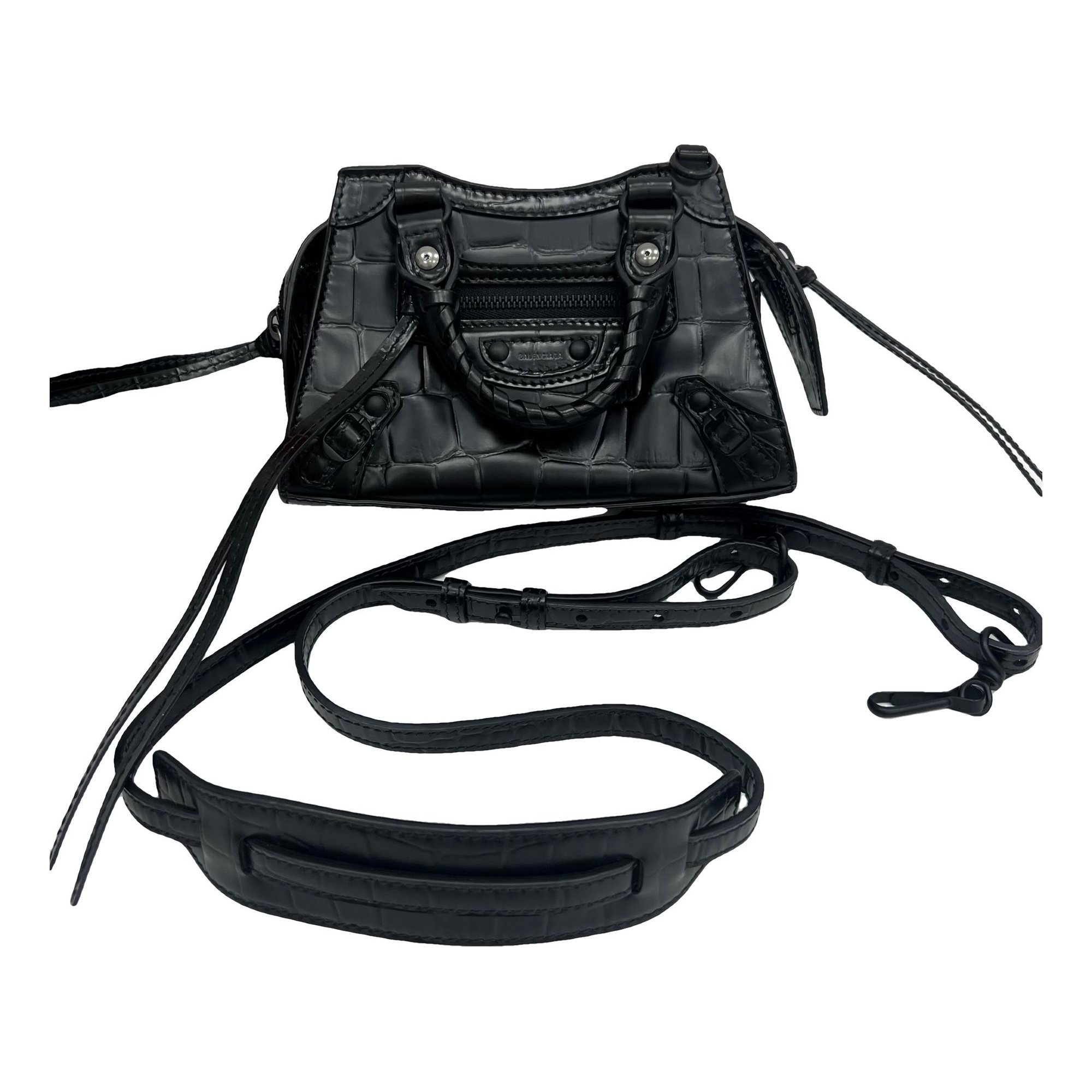 City leather handbag