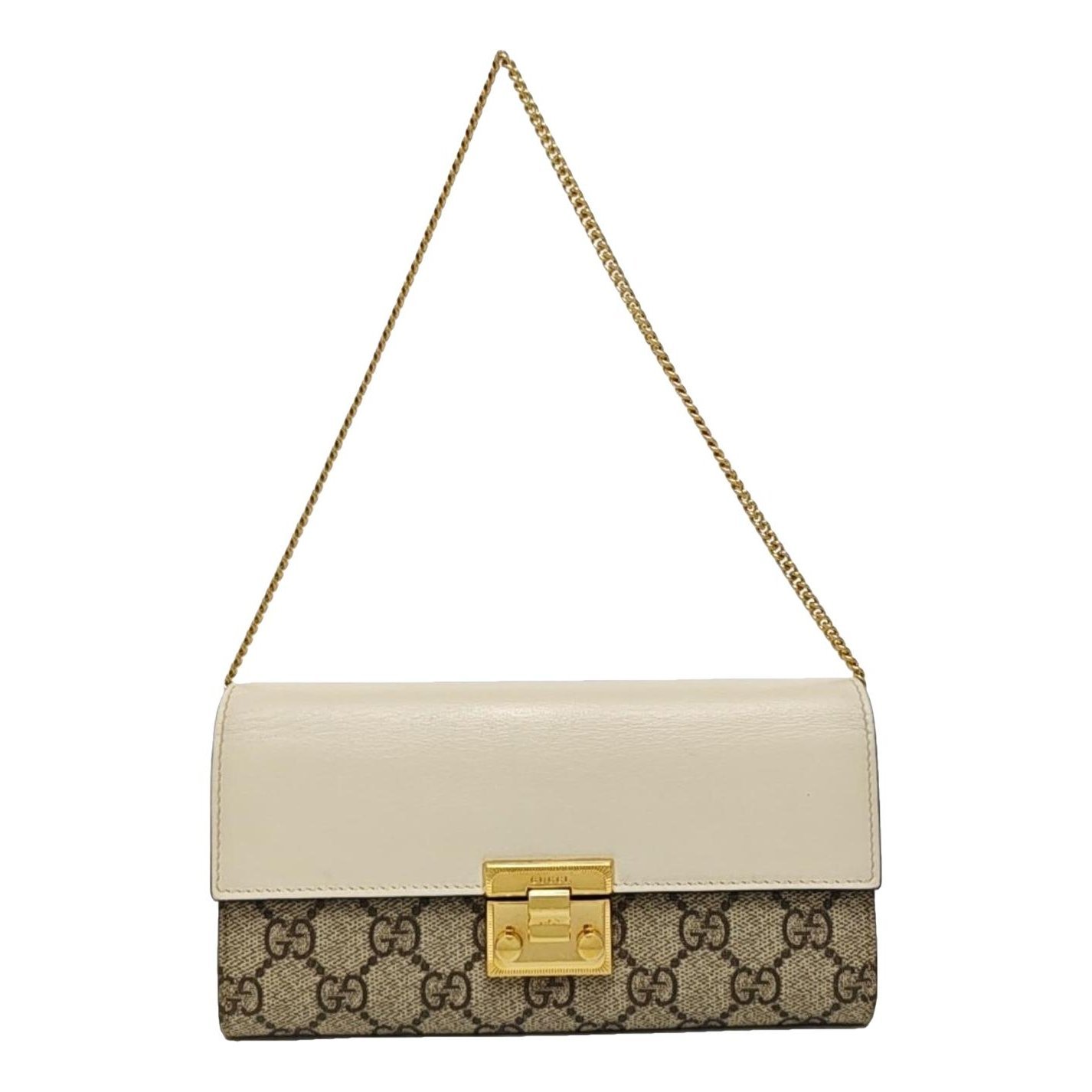 Padlock leather handbag
