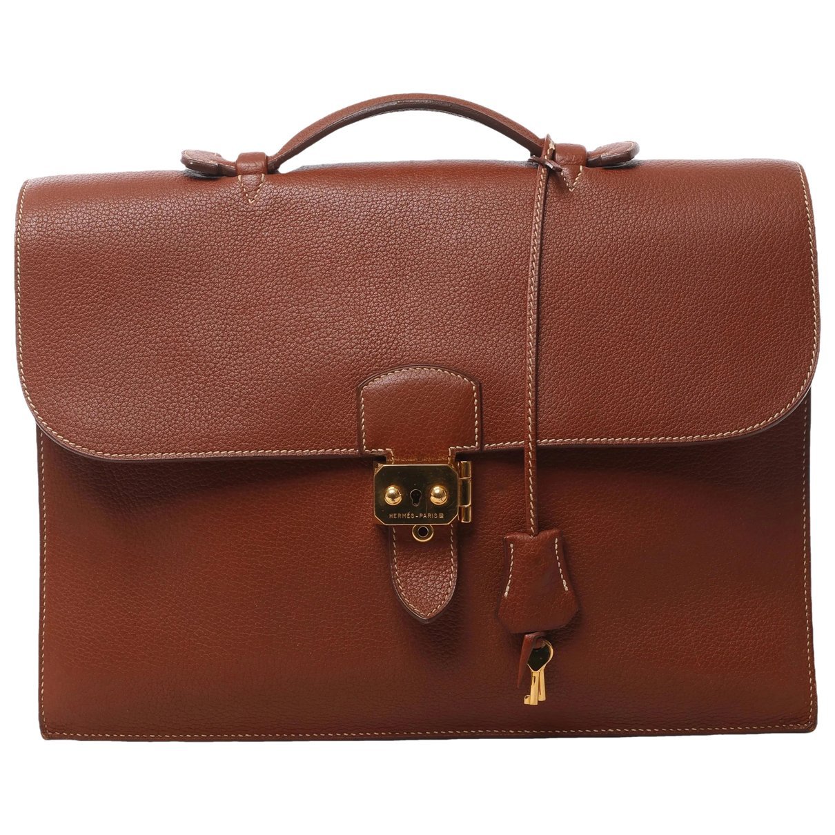 H leather handbag
