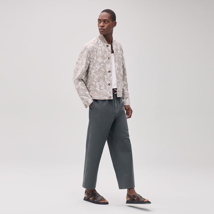 Sable "Fleurs Technique" Rib-trim Jacket