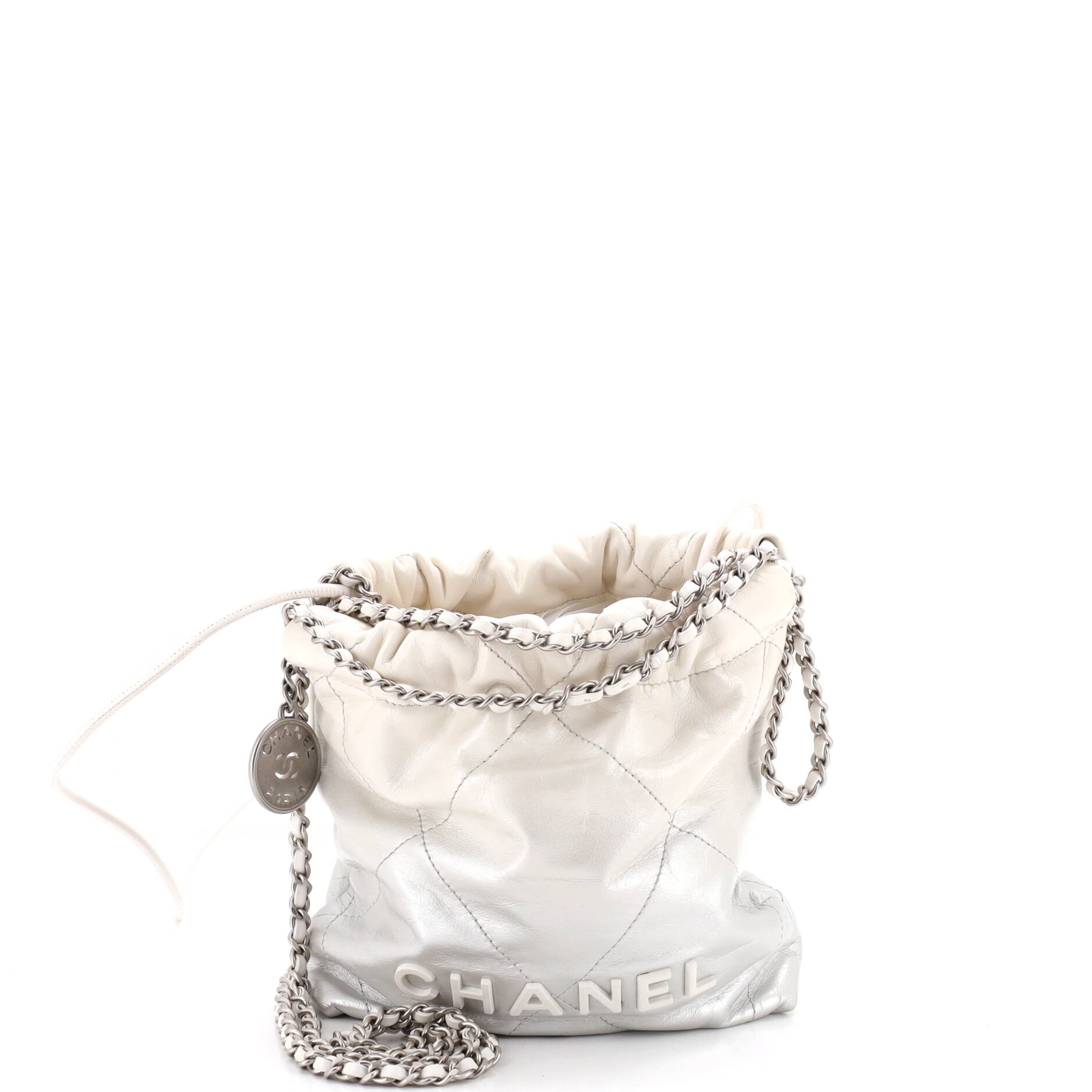 22 Chain Hobo Quilted Metallic Degrade Calfskin Mini