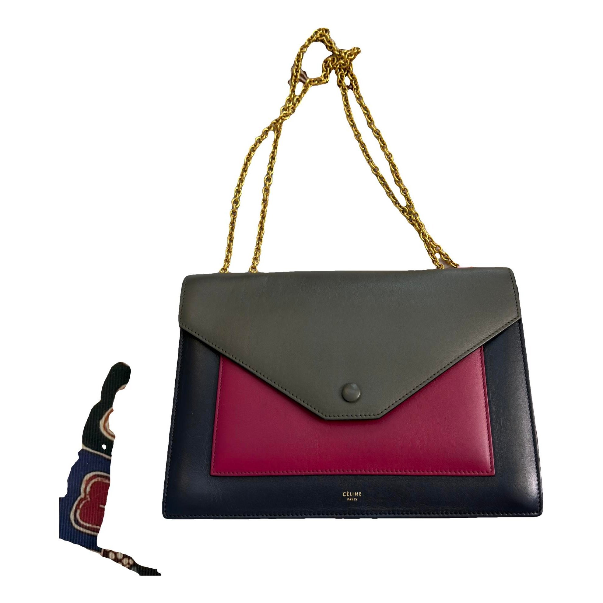 Pocket leather handbag
