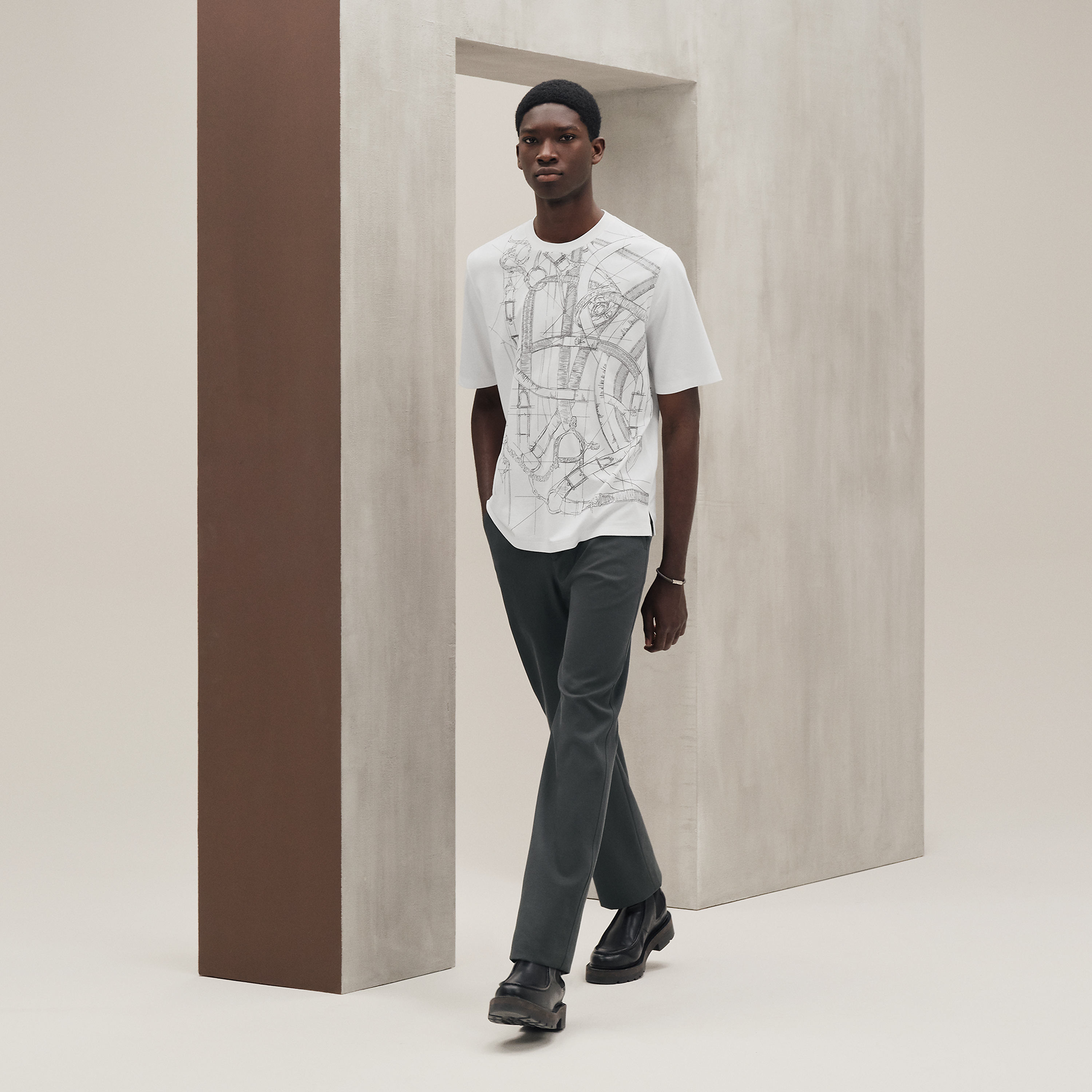 "Cavalcadour Griffonne" embroidered t-shirt