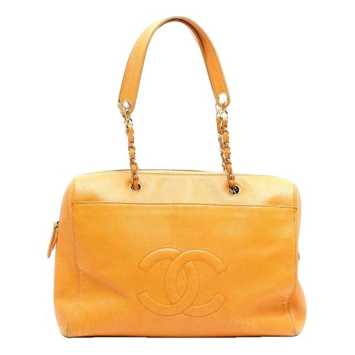 Trendy CC leather handbag