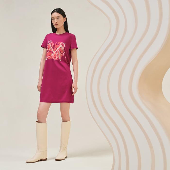 Rose Bougainvillier Straight Dress