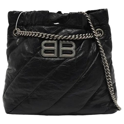 Crush leather handbag
