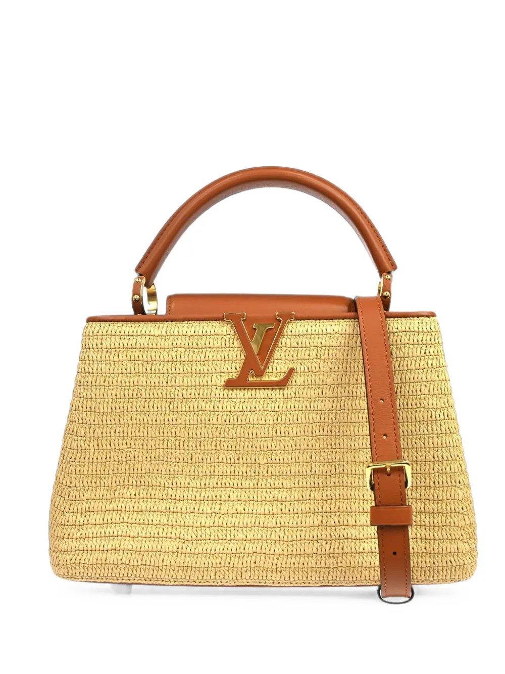 2010-2020s MM Capucines raffia tote bag