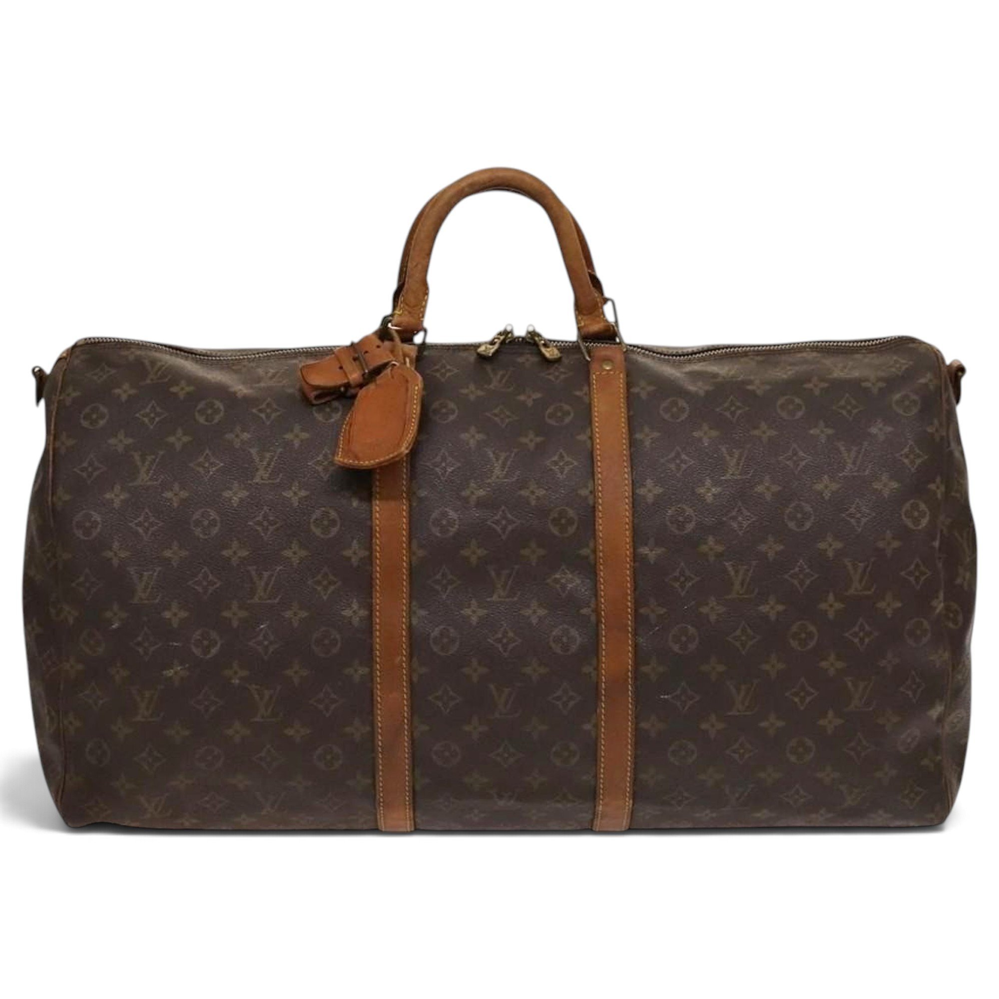 Keepall leather travel bag