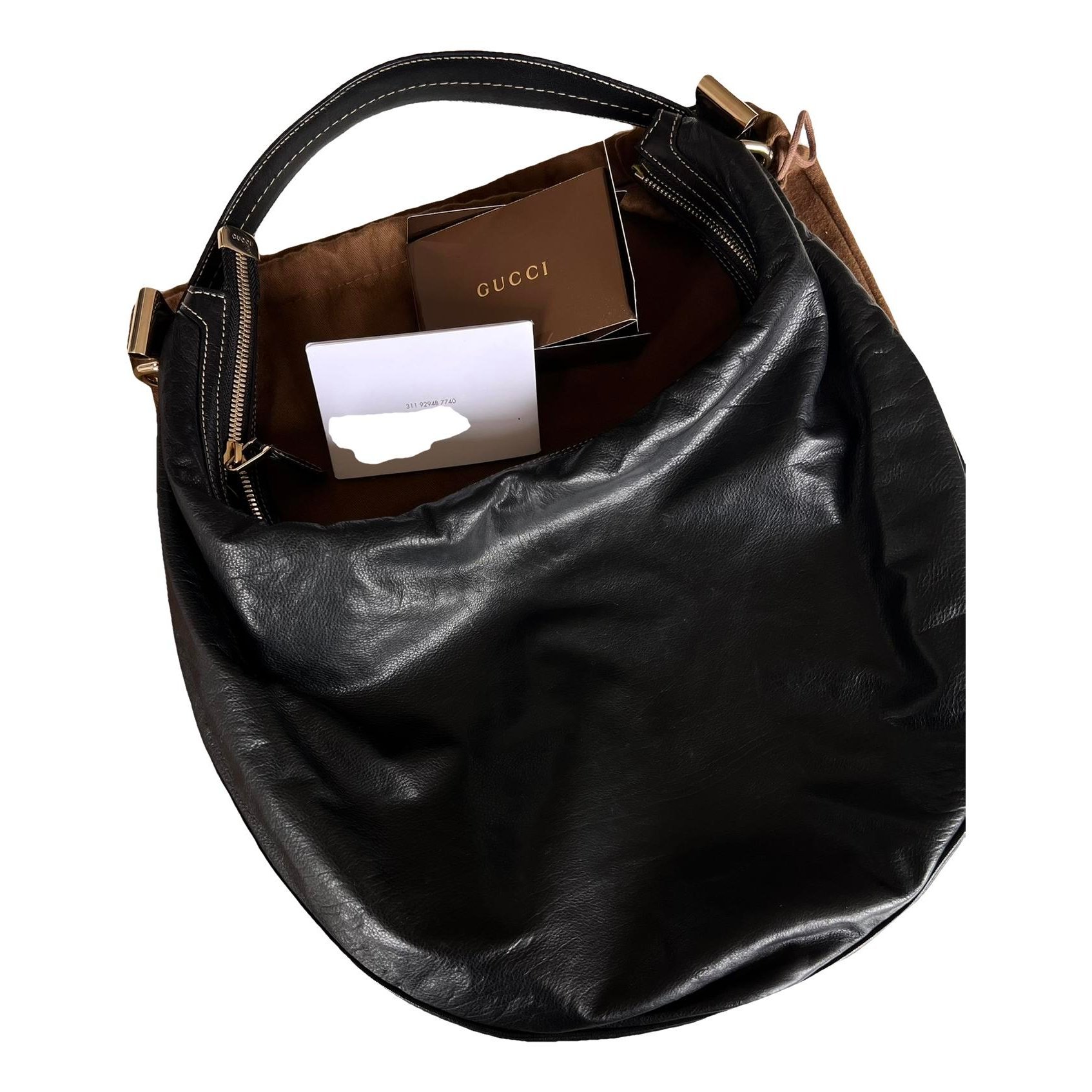 Hobo leather handbag