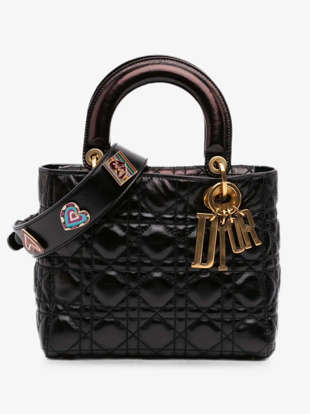 2018 Small Crinkled Patent Cannage My ABCDior Lady Dior satchel